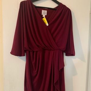 Burgundy, never worn cocktail dress
